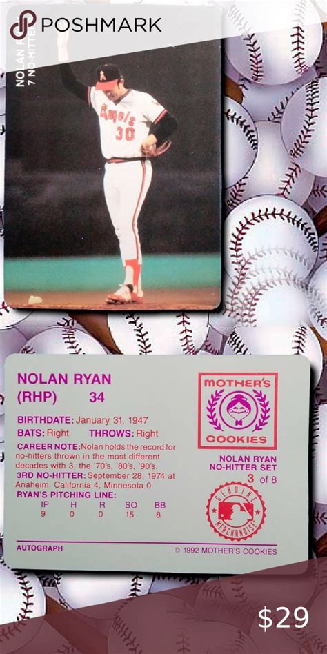 BASEBALL CARD NOLAN RYAN # 7 NO-HITTERS