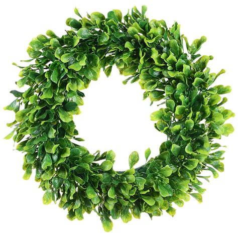 Coolmade 15" Boxwood Wreath Spring Wreaths for Front Door Green - Walmart.com - Walmart.com