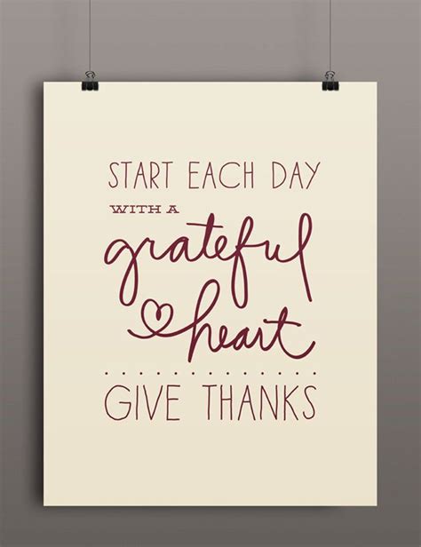 Start Each Day With a Grateful Heart Give Thanks Gratitude | Etsy The ...