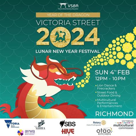 Victoria Street Lunar Festival 2024 FREE EVENT, Victoria Street, Richmond, Melbourne, 4 February ...