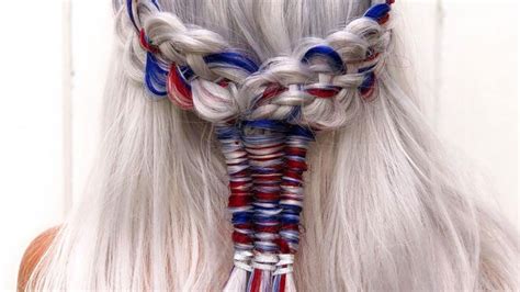 This Red, White, and Blue Hairstyle Is Going Viral on Instagram | Blue hair, Blue hair ...