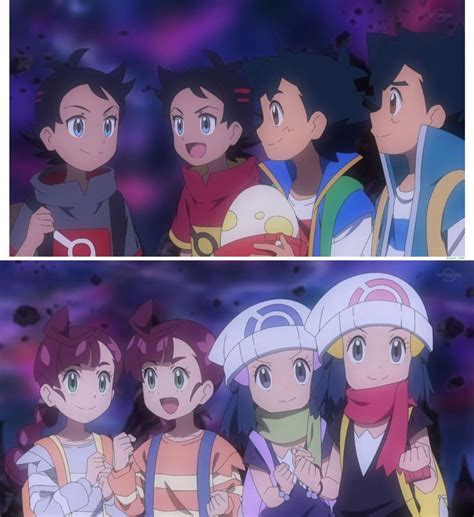 Pokémon(2019), ep 90. Goh & Goh, Ash & Ash, Chloe & Chloe, Dawn & Dawn ...