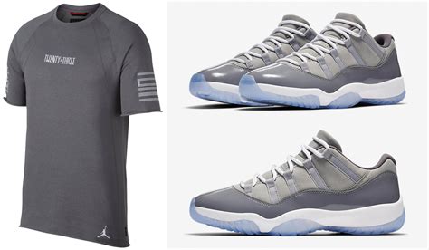 Cool Grey Jordan 11 Low Shirt Match | SneakerFits.com