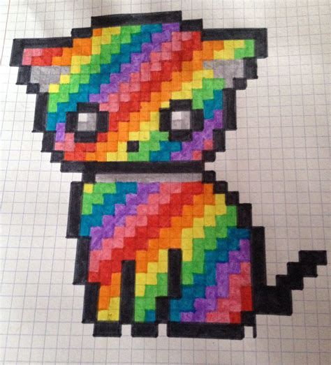pixel art chat multicolore : +31 Idées et designs pour vous inspirer en images | Pixel art chat ...