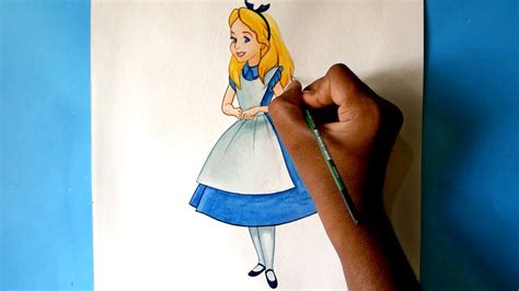 How to draw Alice from Alice in Wonderland - YouTube