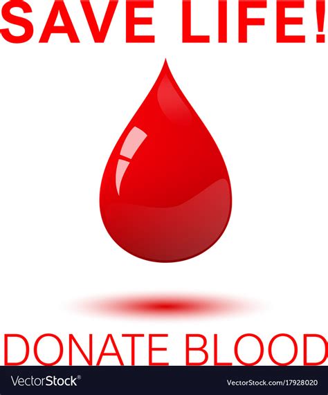 Save life - donate blood square concept poster Vector Image