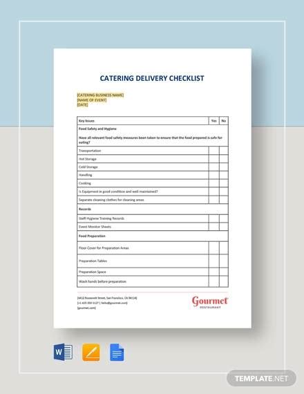 FREE 19+ Delivery Checklist Samples & Templates in MS Word | PDF | Google Docs | Pages