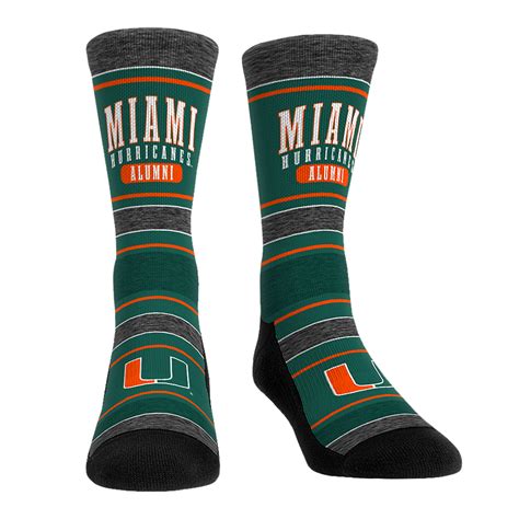 Miami Hurricanes Socks - Alumni - Rock 'Em Socks