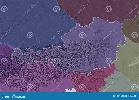 Austria Borders. Administrative Stock Illustration - Illustration of ...