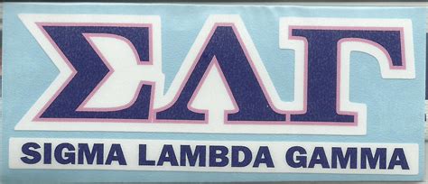 Sigma Lambda Gamma Letter Decal