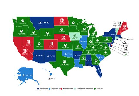 Most Popular Video Game Console by State - Wisevoter