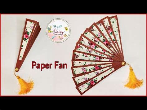 DIY Folding Paper Fan Tutorial/ How to make Paper Fan/ Japanese Handheld Fan - YouTube Art ...
