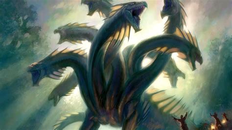 Illustration of dragon, hydra, fantasy art HD wallpaper | Wallpaper Flare