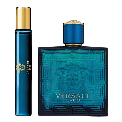 Buy Versace Eros Perfume Set, For Men, EDT 100ml + EDT 10ml + Pouch Online at Special Price in ...