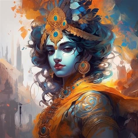 Lord Krishna Artwork Lord Krishna Painting Lord Krishna Ai Images Lord ...