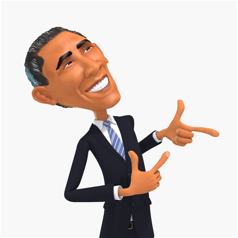 Barack obama cartoon 3D - TurboSquid 1195765