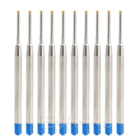 10pcs Universal Standard Style Blue Ink 1MM Medium Nib Ball Point Pen Refills W15-in Pen refill ...