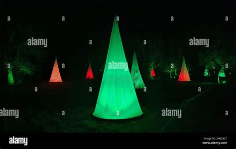 Christmas Light Trail, Botanic Gardens, Edinburgh Stock Photo - Alamy