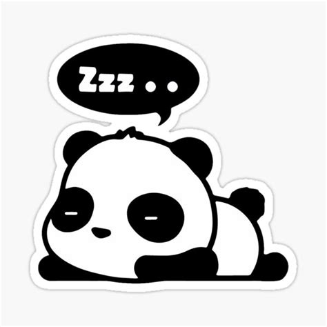 "Sleeping panda" Sticker for Sale by ivanadraly | Redbubble