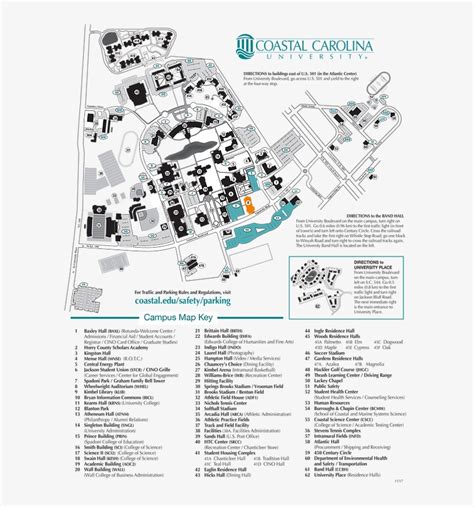 Colored Ccu Map - Coastal Carolina University Campus Map PNG Image | Transparent PNG Free ...