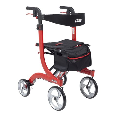 Nitro Euro Style Tall Walker Rollator 10" Casters | CSA Medical Supply