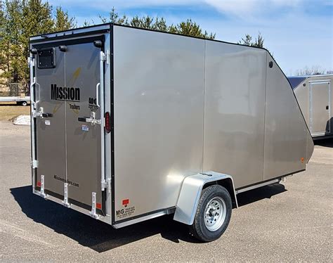 Snowmobile - 2020 Mission Trailers 5x12 Low Pro Enclosed Snow Trailer - Pewter | TrailersUSA