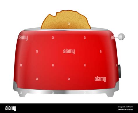 Toaster with bread on a white background. Vector illustration Stock Photo - Alamy