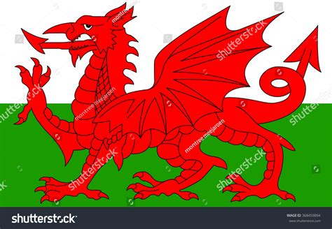 Welsh flag vector