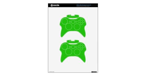 simple bright green color xbox 360 controller skin | Zazzle