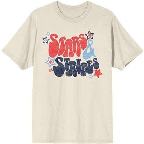 Americana Stars & Stripes Men's Natural T-shirt-3xl : Target