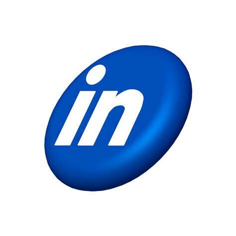 LinkedIn 3d icon render with transparent background 19638643 PNG