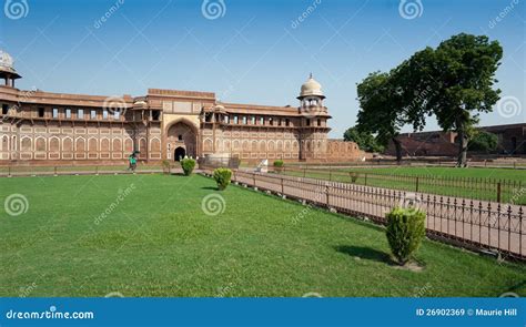 Agra Fort stock image. Image of entrance, large, lines - 26902369