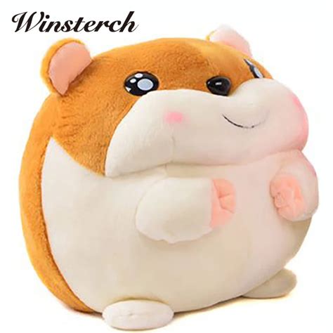 Fat Plush Hamster Hamtaro Toys Pembroke Pillow Plush Stuffed Animal ...