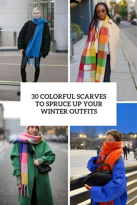 30 Colorful Scarves To Spruce Up Your Winter Outfits - Styleoholic