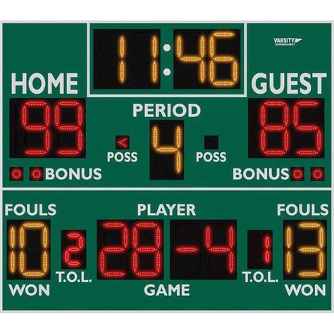 Varsity Scoreboards 2240 Indoor Multi-Sport Scoreboard – Pro Sports Equip