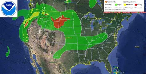 Wildfire smoke affects northwestern and central United States ...