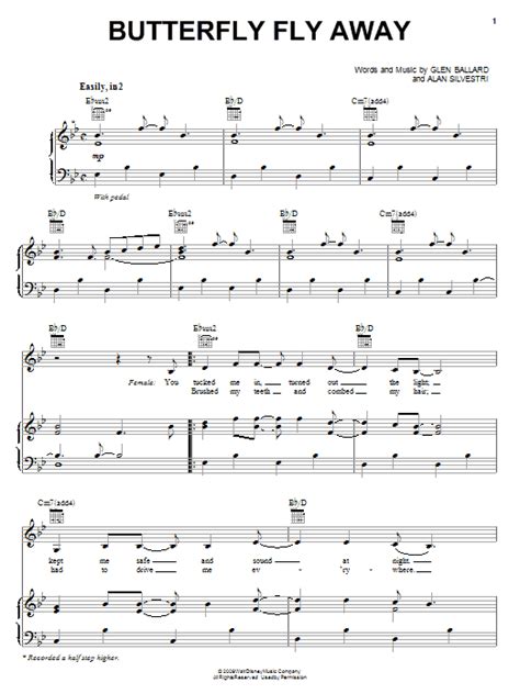 Butterfly Fly Away | Sheet Music Direct