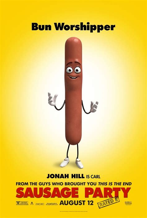 "Sausage Party" character movie poster, 2016. Jonah Hill not only lent his voice to this movie ...