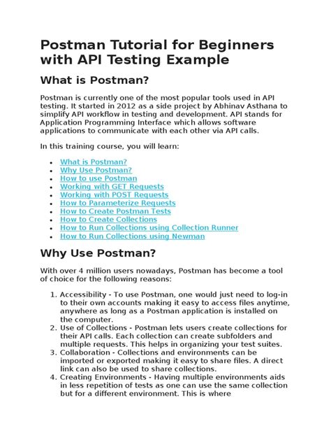 Postman Tutorial For Beginners | PDF | Hypertext Transfer Protocol ...