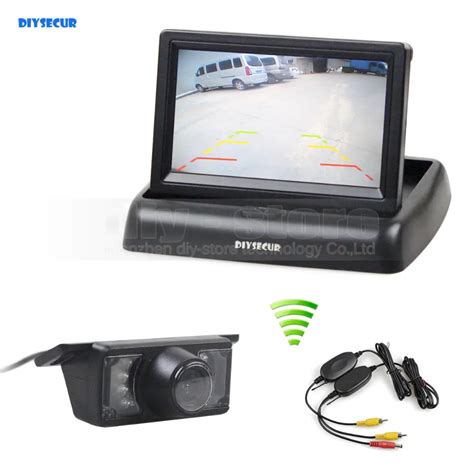 DIYSECUR Wireless Car Reversing Camera Kit Back Up 4.3inch Foldable Car ...