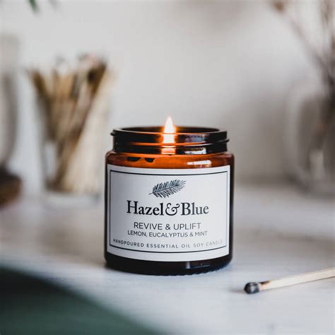 Revive And Uplift Essential Oil Candle By Hazel & Blue