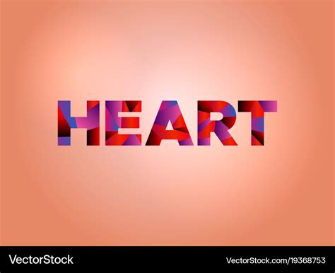 Heart concept colorful word art Royalty Free Vector Image