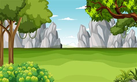 Nature scene with trees and fields 6772049 Vector Art at Vecteezy