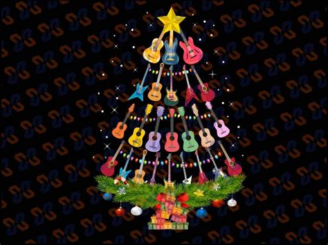 Ukulele Music Uke Mele Kalikimaka Christmas Tree Songs Aloha PNG File,