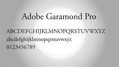 Garamond Pro Font