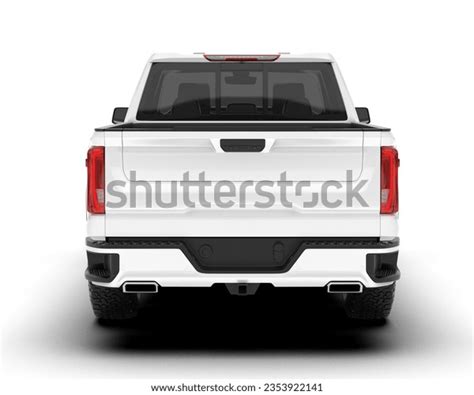 White Pickup Truck Isolated On Background Stock Illustration 2353922141 ...