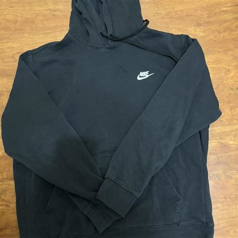 large black nike hoodie will be cleaned before shipping - Depop