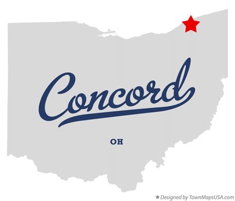 Map of Concord, Lake County, OH, Ohio