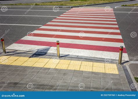 Markings for a Pedestrian Crossing for Traffic in the City Stock Photo ...