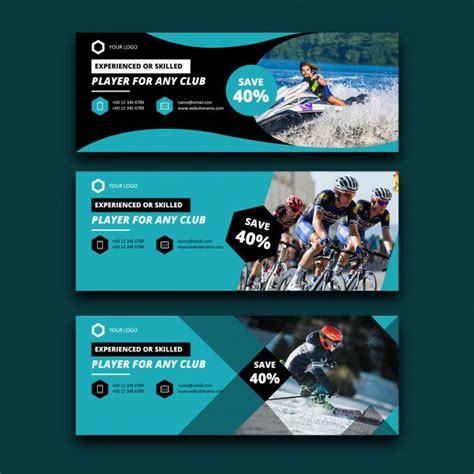 Premium PSD | Modern sports banner | Sport banner, Web banner design ...